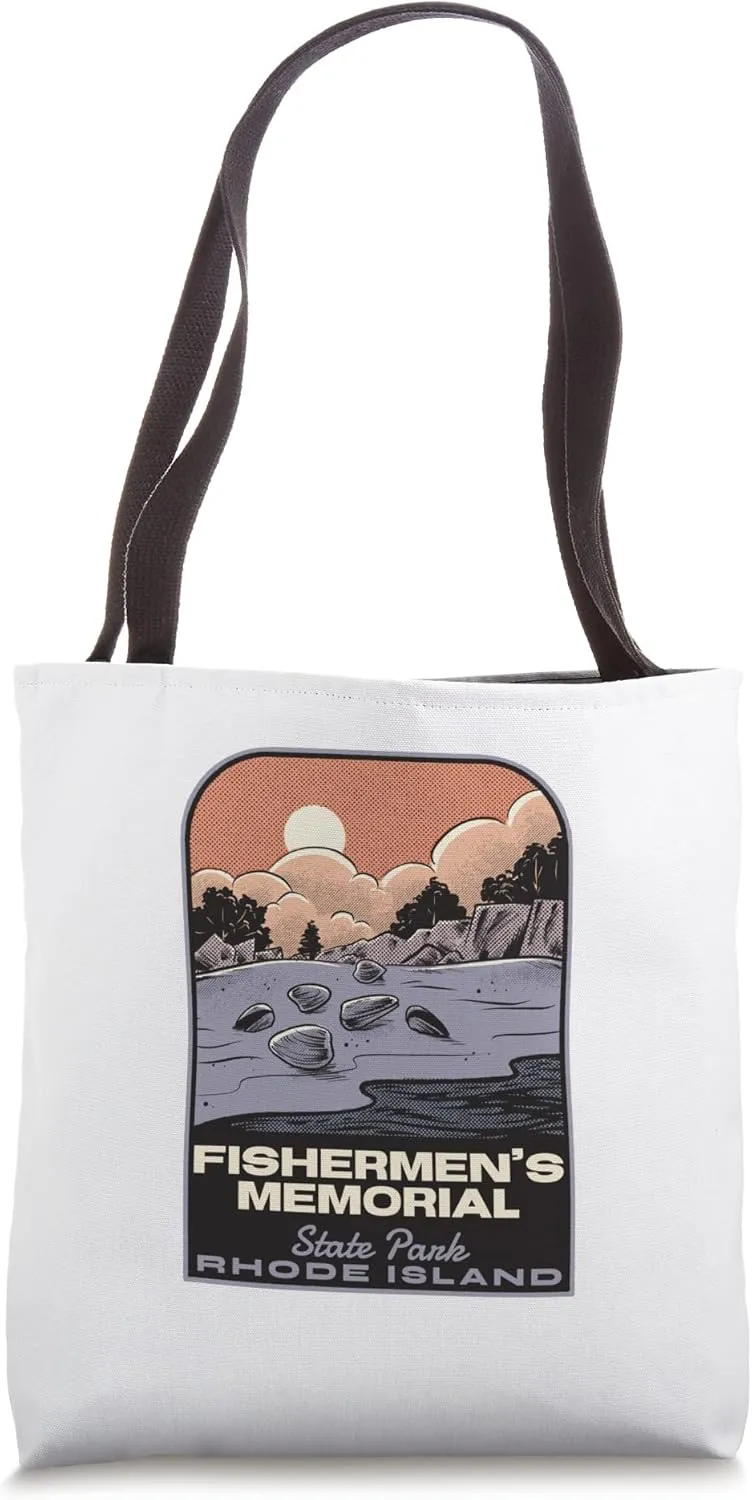 Fishermen's Memorial State Park RI Vintage Travel Tote Bag