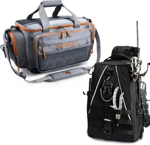 Fishing Tackle Bags,Fishing Bag for Saltwater or Freshwater Tackle Box Bag - Padded Shoulder Strap - Fishing Gear Storage - Tackle Bag for Fishing, Camping, Hiking, Travel