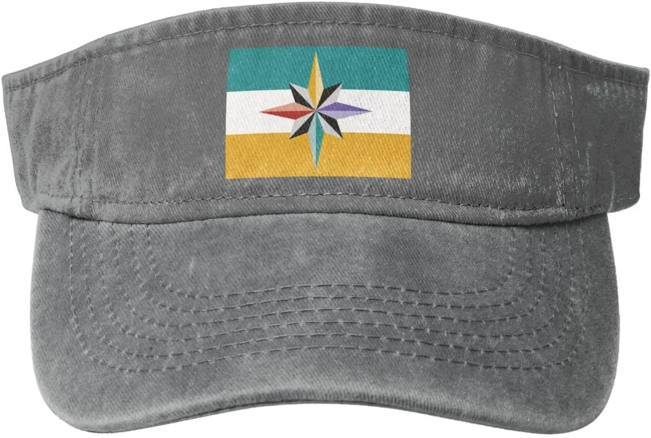 Flag of City Park, Denver Sun Visor Hats Cotton Adjustable Sports Empty Top Baseball Cap for Women Men Golf Cap