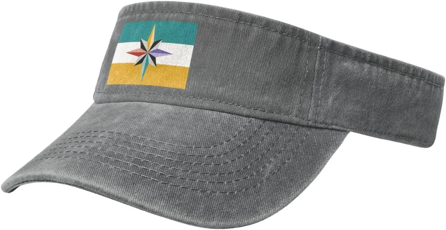 Flag of City Park, Denver Sun Visor Hats Cotton Adjustable Sports Empty Top Baseball Cap for Women Men Golf Cap