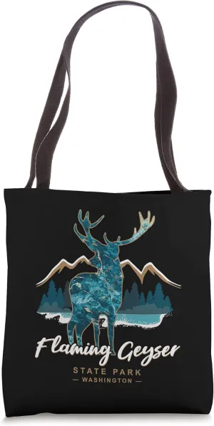 Flaming Geyser State Park Washington Vacation Souvenir Tote Bag