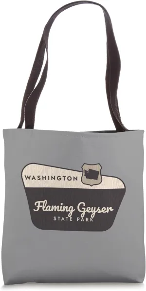 Flaming Geyser State Park Washington Welcome Sign Souvenir Tote Bag