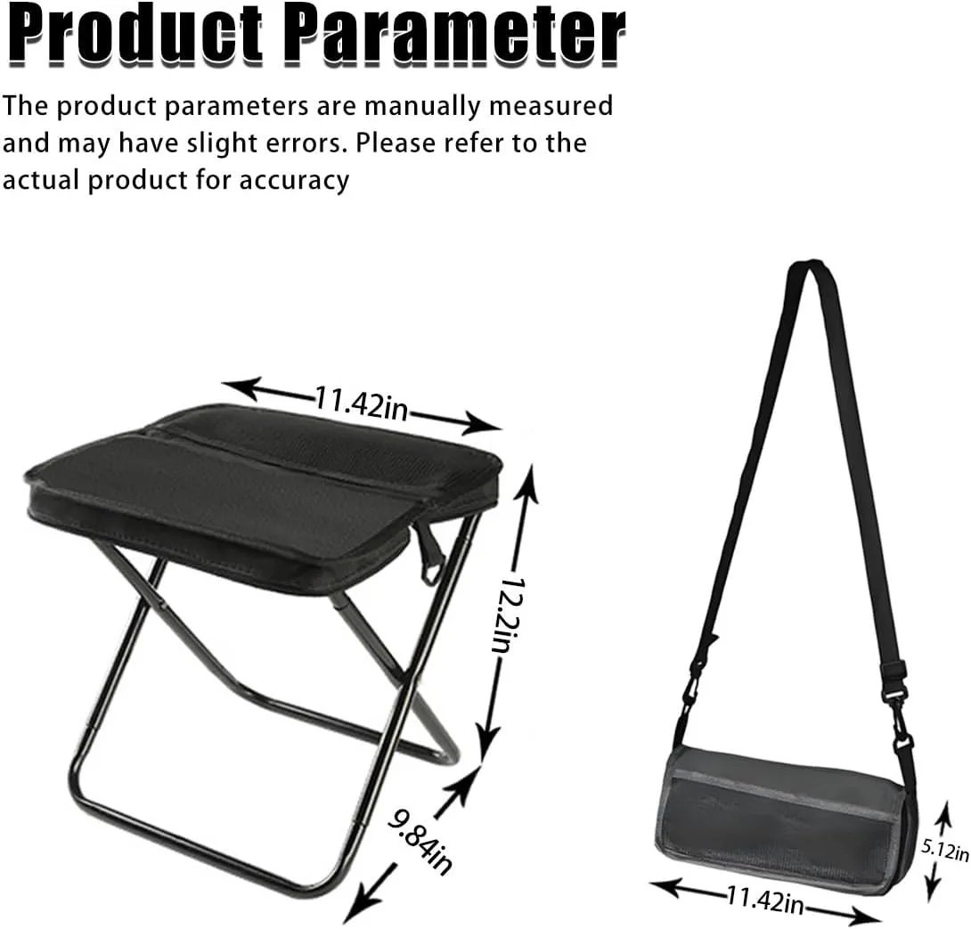 Foldable Backpack Stool, Portable Stool for Mountaineering and Hiking, Ultra-Light Compact Folding Camping Stool with Carry Strap, Supports 350 lbs (Beige)