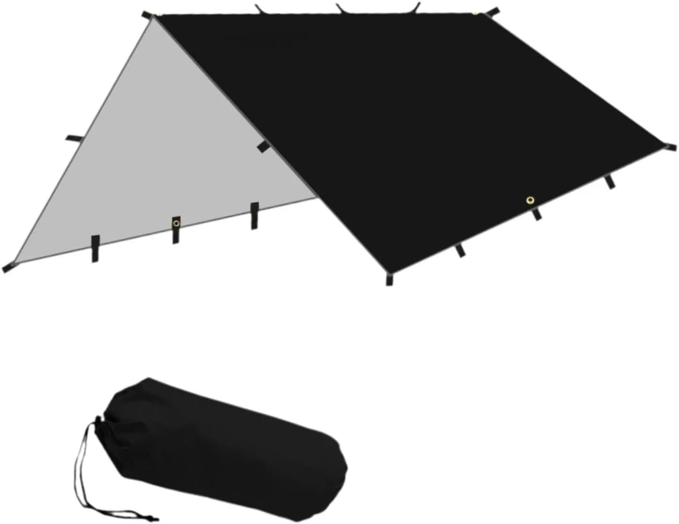 Foldable Camping Tent Tarp Awning Canopy 118x118inch Tear Resistant Versatile for Beach Picnic Polyester Fabric Waterproof
