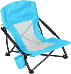 Folding Camping Chair Lounge Beach Chair Portable Lightweight High Backrest Picnic Seat for Pool Fishing Garden Travel Beach, Blue