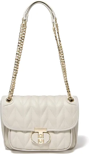 FOXLOVER Quilted Crossbody Purses for Women Trendy Large Women's Shoulder Handbags Fashion Twist Button