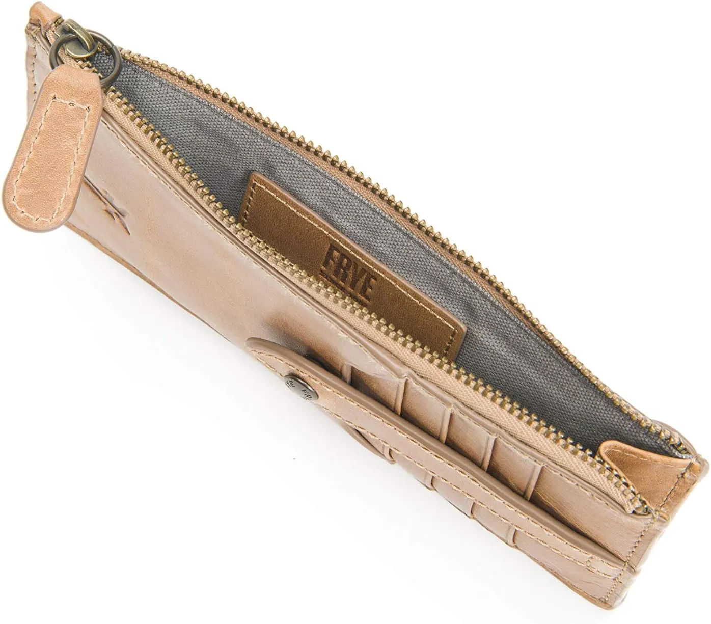 Frye Women's Melissa Snap Card Wallet, Stylish Design with Holder & Slots, Compact for Purse