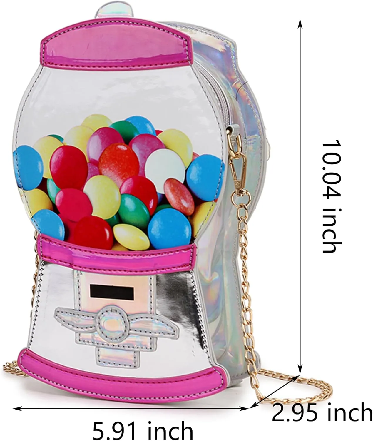 Fun Shape Purse for Women Novelty Handbags Unique Chain Crossbody Bag for Teens with Adjustable Shoulder Strap