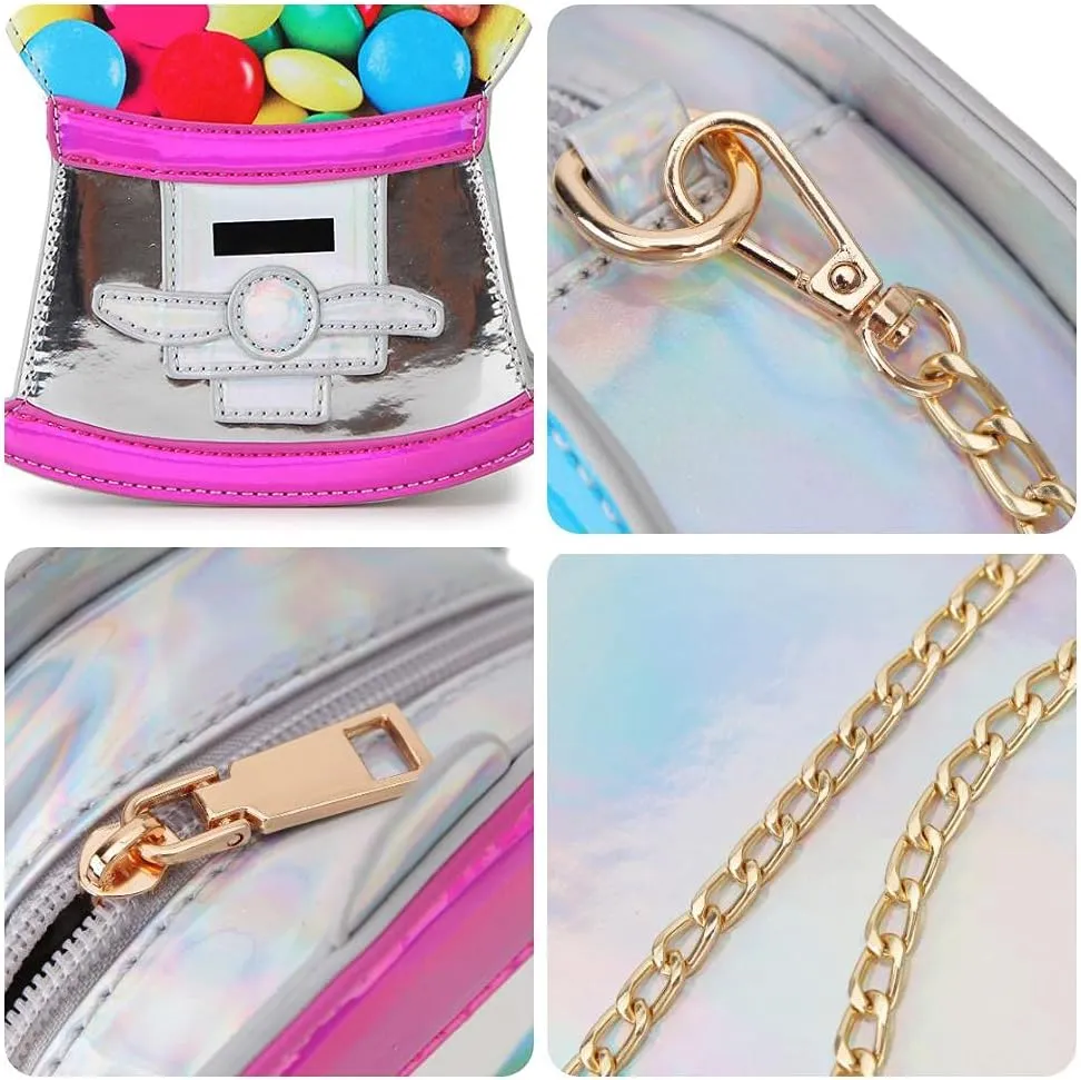 Fun Shape Purse for Women Novelty Handbags Unique Chain Crossbody Bag for Teens with Adjustable Shoulder Strap