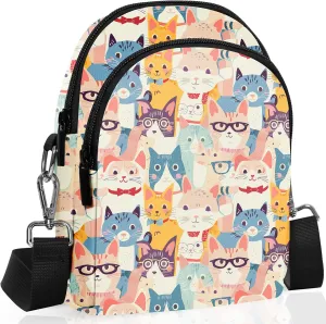FyLybois Small Crossbody Bags for Women Casual Cell Phone Bag Wallet Purse Waterproof with Card Slots Adjustable Strap