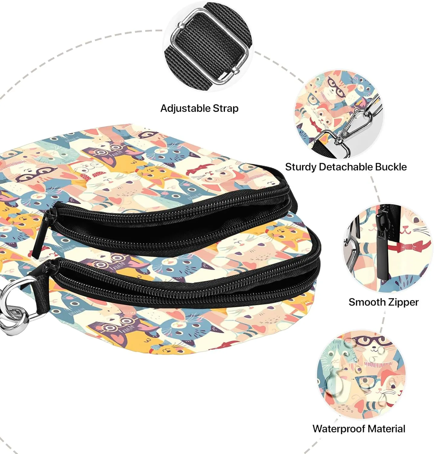 FyLybois Small Crossbody Bags for Women Casual Cell Phone Bag Wallet Purse Waterproof with Card Slots Adjustable Strap