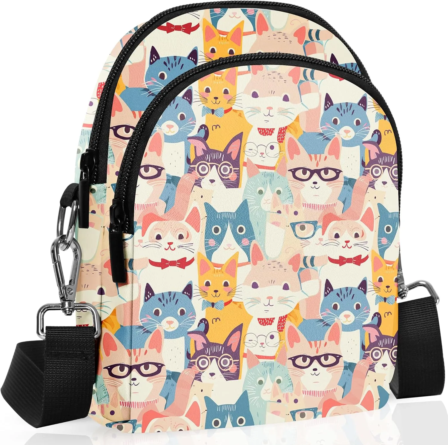 FyLybois Small Crossbody Bags for Women Casual Cell Phone Bag Wallet Purse Waterproof with Card Slots Adjustable Strap