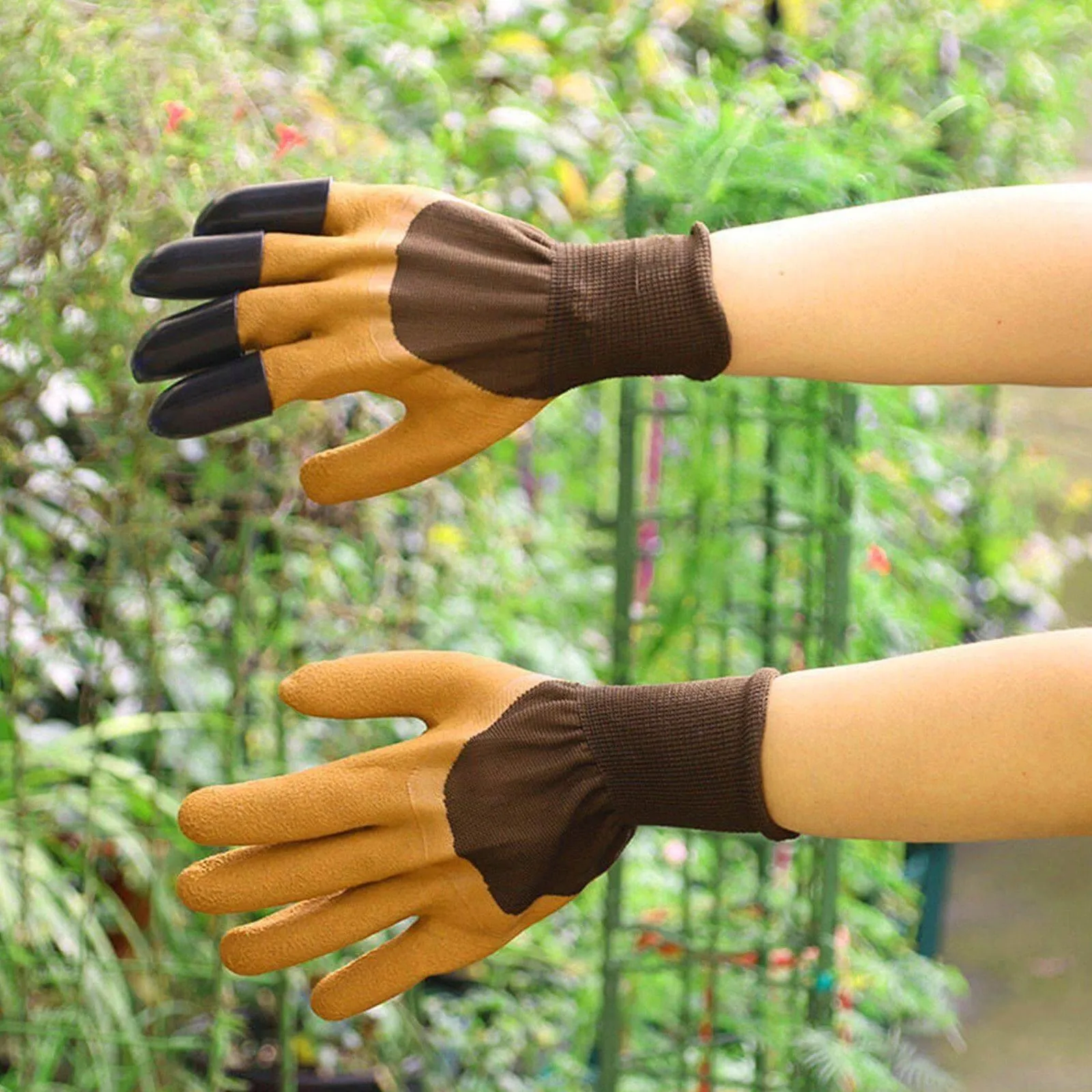 Garden Claw Gloves - Rubber Gardening Gloves with Claw Tips