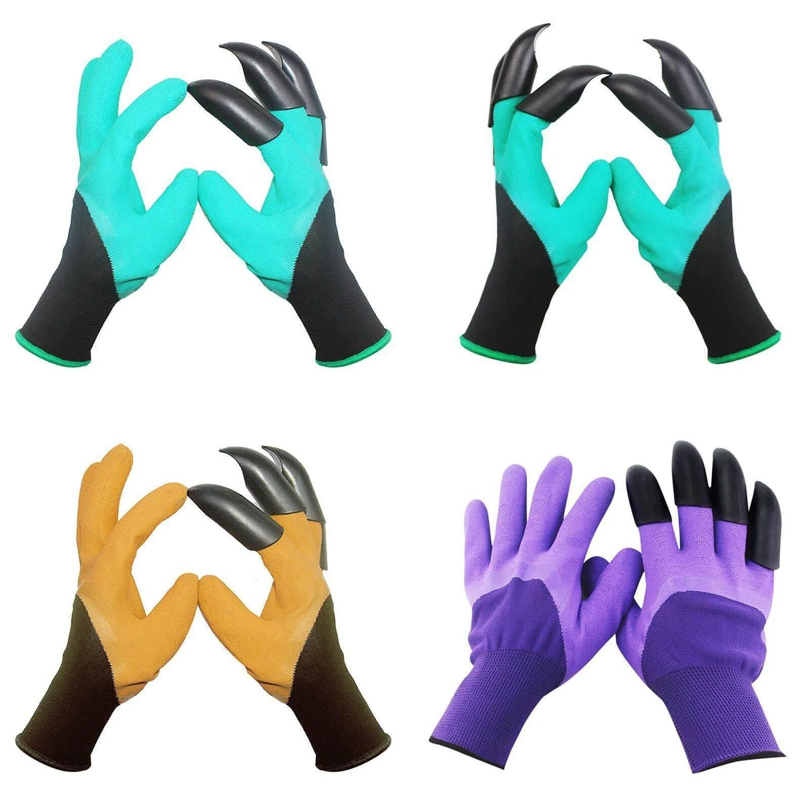 Garden Claw Gloves - Rubber Gardening Gloves with Claw Tips