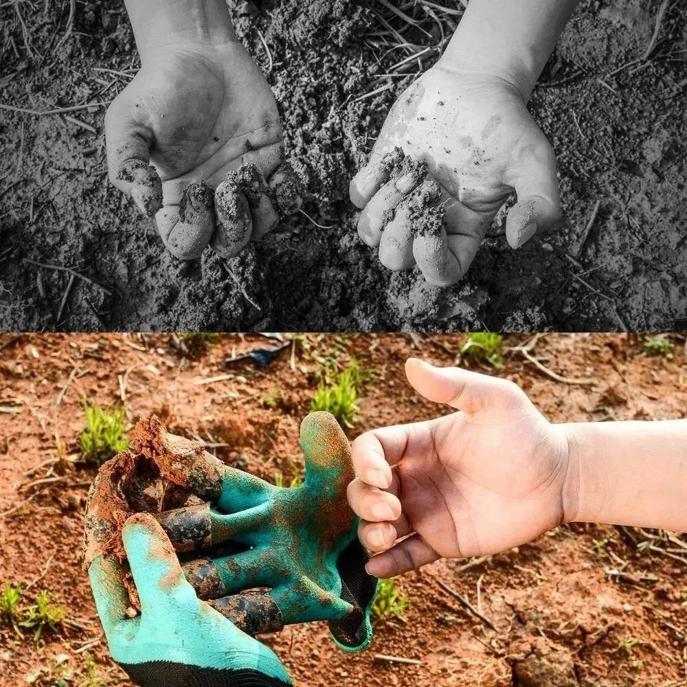 Garden Claw Gloves - Rubber Gardening Gloves with Claw Tips