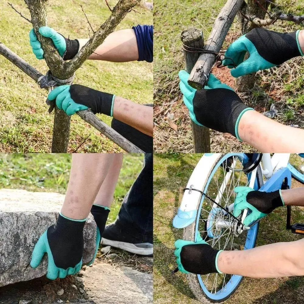 Garden Claw Gloves - Rubber Gardening Gloves with Claw Tips