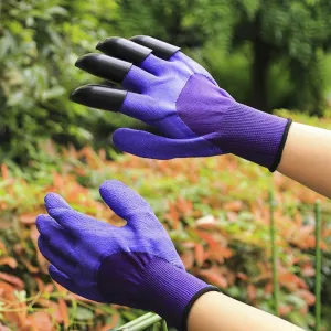Garden Claw Gloves - Rubber Gardening Gloves with Claw Tips