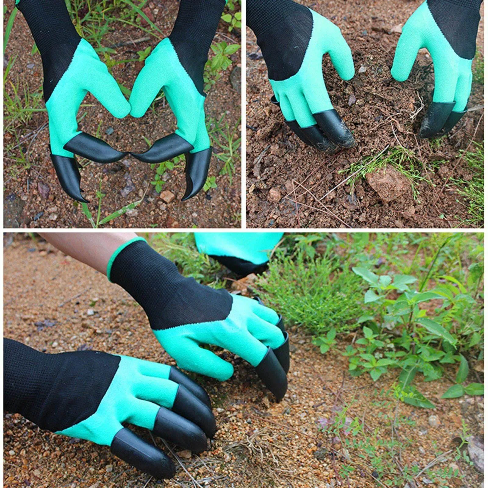 Garden Claw Gloves - Rubber Gardening Gloves with Claw Tips
