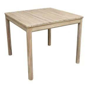 Garden Dining Table Wooden 4 Seater Square Durable Natural Outdoor Furniture