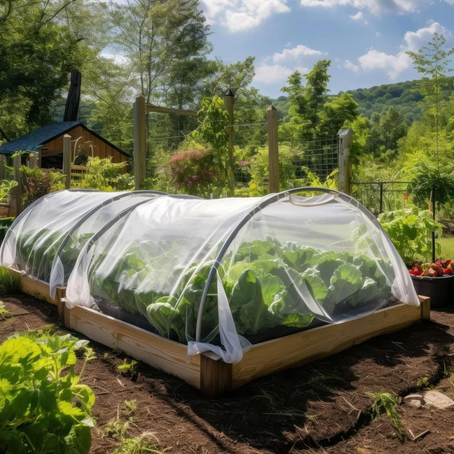 Garden Netting for Bird, Insect and Bug Cover 10x10FT | Multiple Size White Mesh Fabric Mosquito Net for Fruit & Vegetable Protection | Agricultural Strawberry, BlackBerry & Berry Plant Barrier