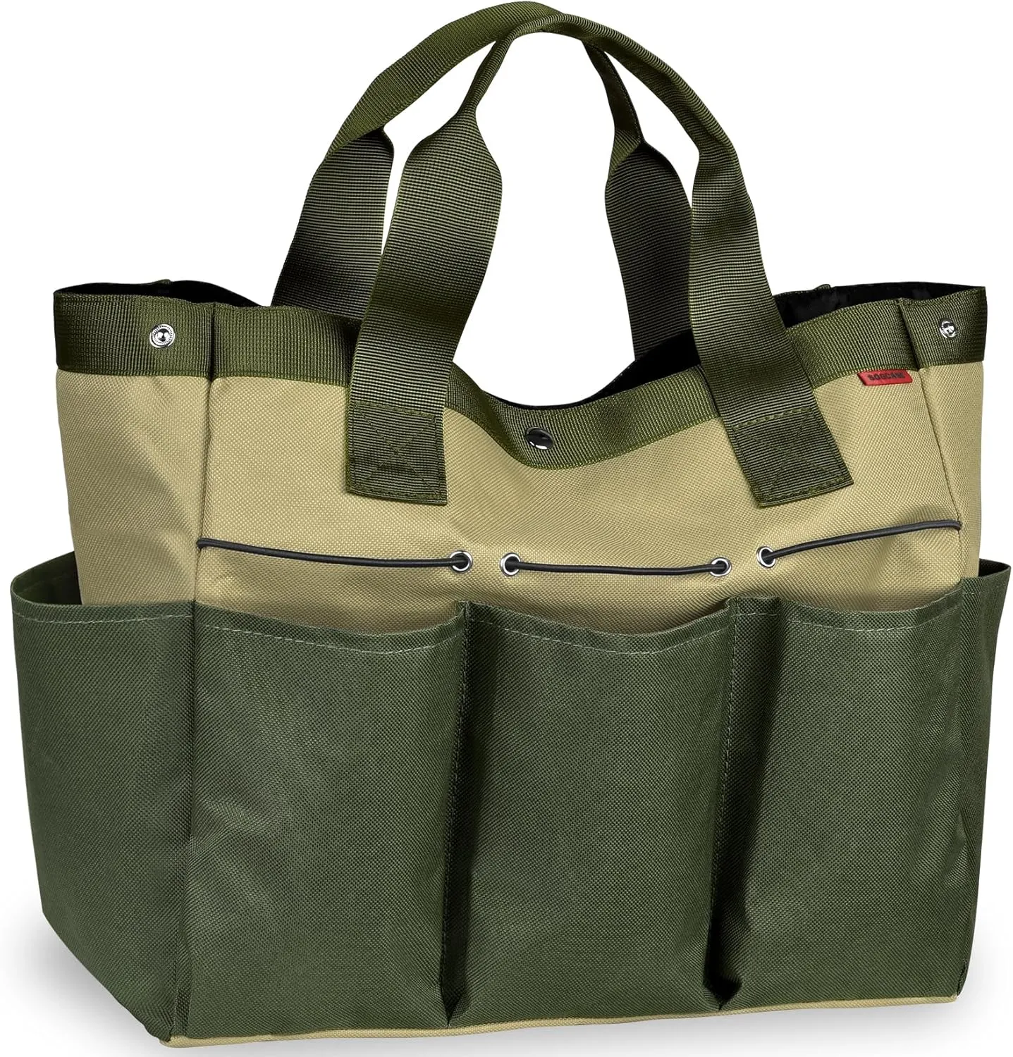 Garden Tool Bag Organizer, Gardening Tote Storage Bag with Zippers Pockets (Tools NOT Included), Green