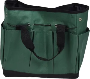 Garden Tools Tote Bag, Large Capacity Portable Gardening Kit, Tool Pouch for Woodworker Electrician, Oxford Fabric, Dark Green, with Multiple Small Pockets and Sturdy H
