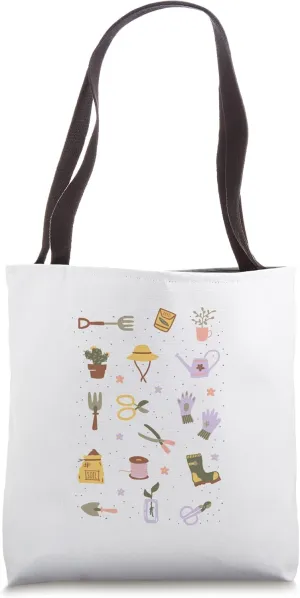 Gardening Tool Equipment Shears Plant Shovel Watering Can Tote Bag