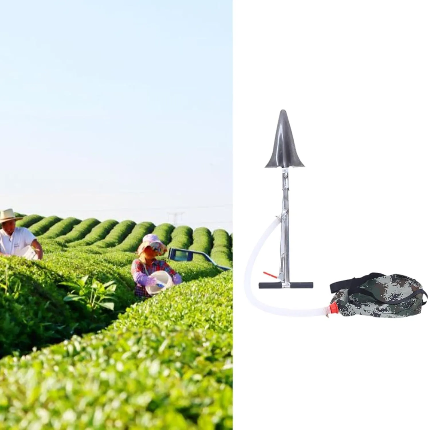 Gardening Tool Granular Fertilizer Applicater Comfortable Fertilizer Fertilizer Spraying for Farm Backyard Vegetables, A Spreader with Bag
