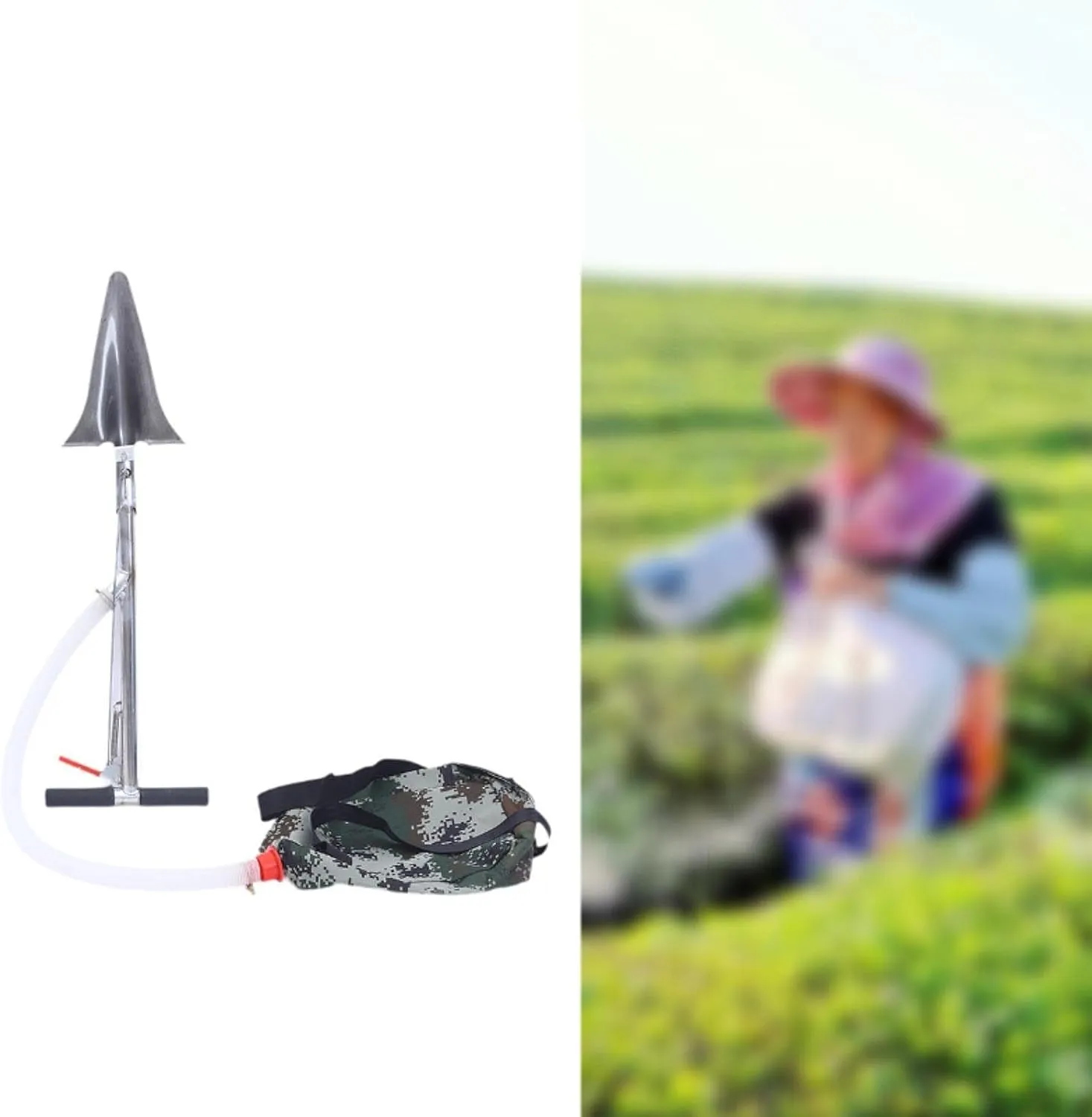 Gardening Tool Granular Fertilizer Applicater Comfortable Fertilizer Fertilizer Spraying for Farm Backyard Vegetables, A Spreader with Bag