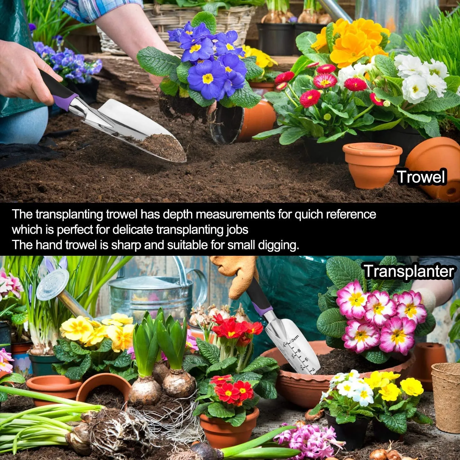 Gardening Tool Set, Gardening Supplies Succulent Tools Set Included, Heavy Duty Aluminum Gardening Kit for Gardening, Non-Slip Ergonomic Handle Tools, Durable Storage Tote Bag(GT - 83PCS)