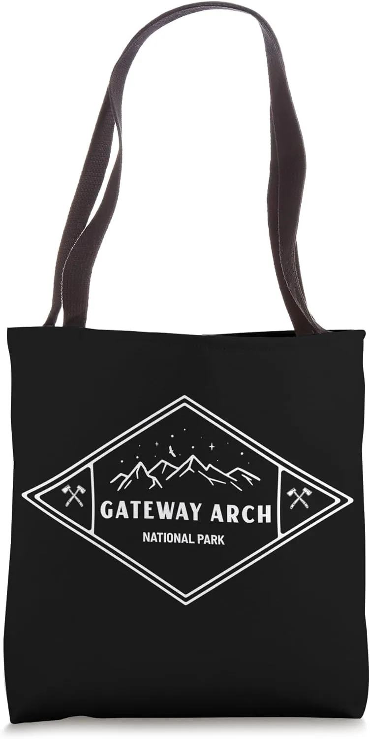 Gateway Arch National Park Explore Adventure Camp Mountain Tote Bag