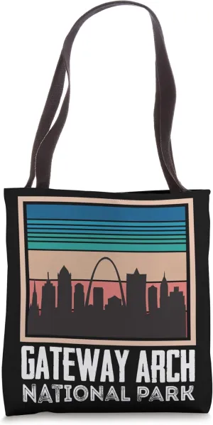 Gateway Arch Souvenir National Park Skyline St Louis Tote Bag