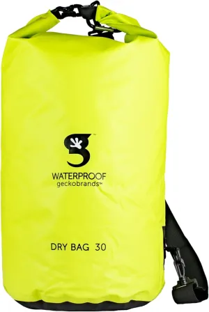 geckobrands Tarpaulin Dry Bag – Waterproof PVC Bag with Carabiner for Secure Storage, for Boating, Kayaking, Camping