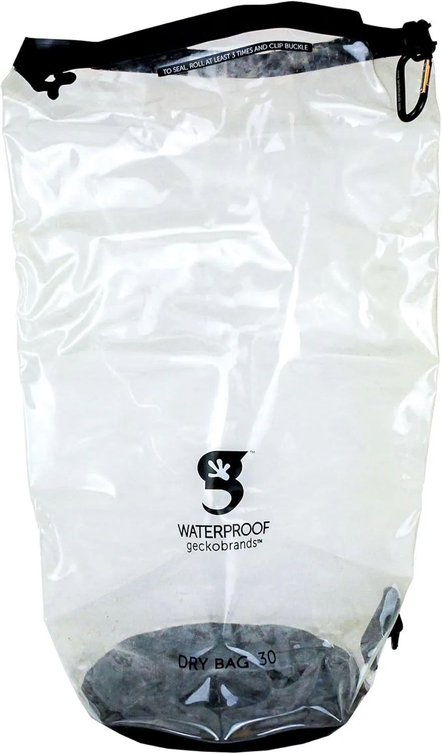 geckobrands Tarpaulin Dry Bag – Waterproof PVC Bag with Carabiner for Secure Storage, for Boating, Kayaking, Camping