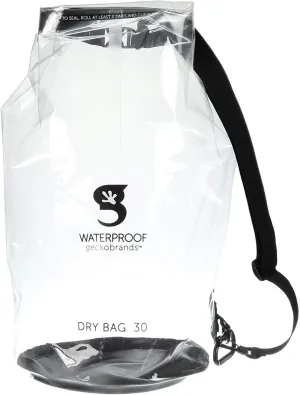 geckobrands Tarpaulin Dry Bag – Waterproof PVC Bag with Carabiner for Secure Storage, for Boating, Kayaking, Camping