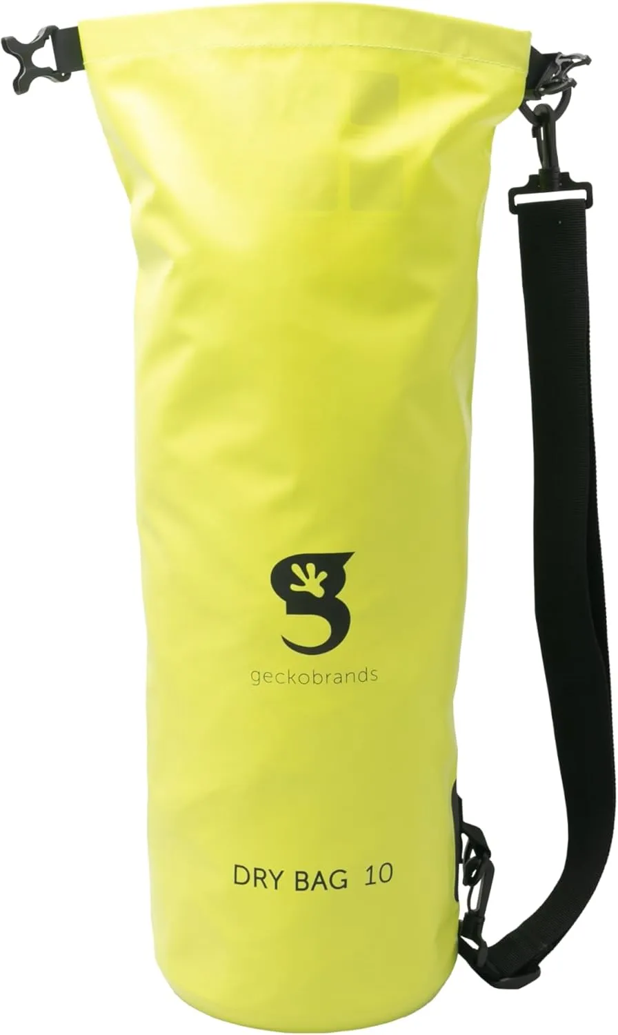 geckobrands Tarpaulin Dry Bag – Waterproof PVC Bag with Carabiner for Secure Storage, for Boating, Kayaking, Camping