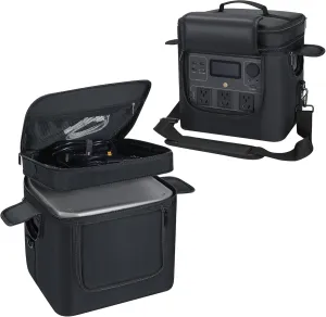 Generator Cover Compatible with ECOFLOW River 2 Pro, Soft Carrying Bag with Side Zipper, Adjustable Shoulder Strap, 11''10.63''9.06'' (Black, For River 2 Pro)
