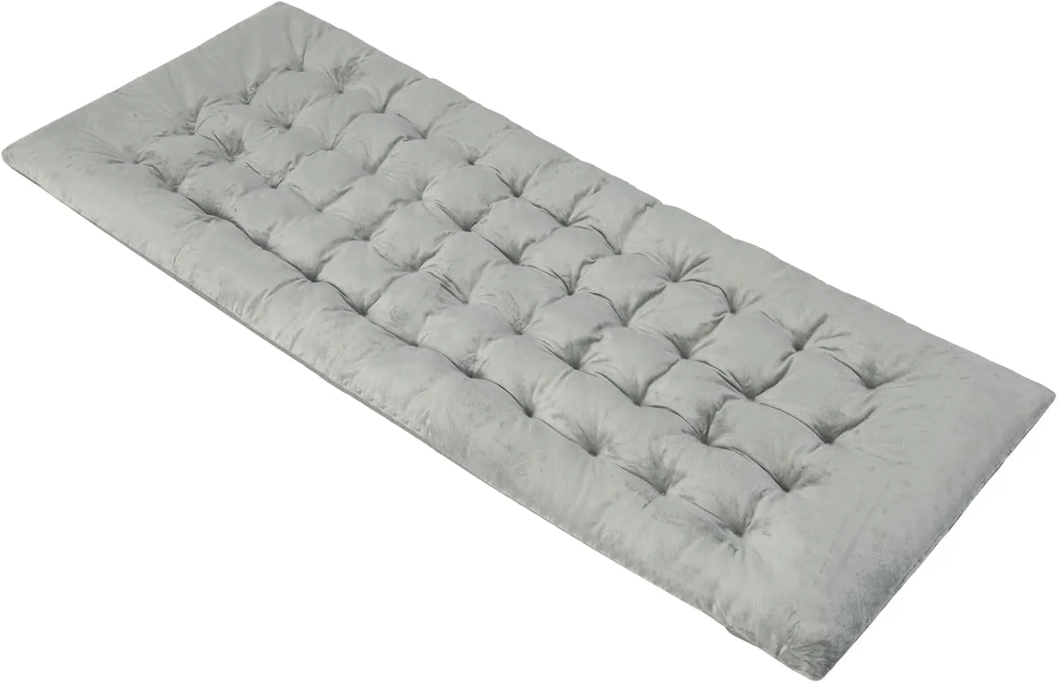 Giantex Camping Cot Pad, 75" x 27.5" x 3" Recliner Cushion with 4 Fixing Straps, Thickened Cushion for Lounge Chair and Swing, Indoor Outdoor Use, Mattress Pad for Hiking Travel Camp Vacation, Gray