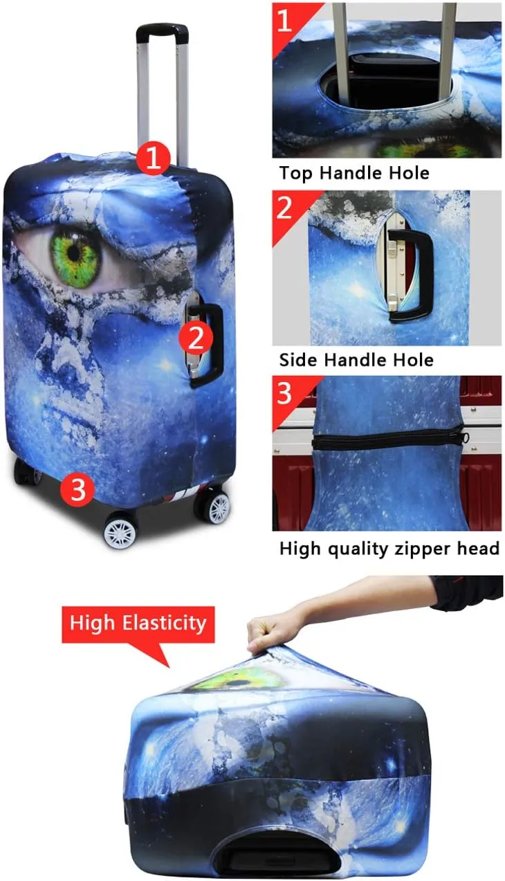 Giraffe Funny Travel Luggage Cover Anti-scratch Dust-Proof Baggage Suitcase Protector Fits 22-25 Inch Luggage