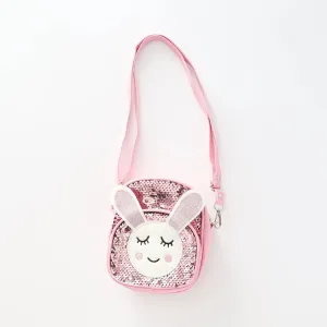 Girls' Sequin Bunny Crossbody Bag