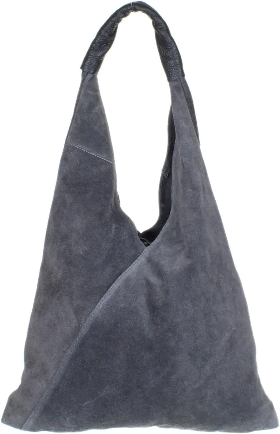 Girly HandBags Womens Italian Genuine Suede V Shape Small Top Handle Bag