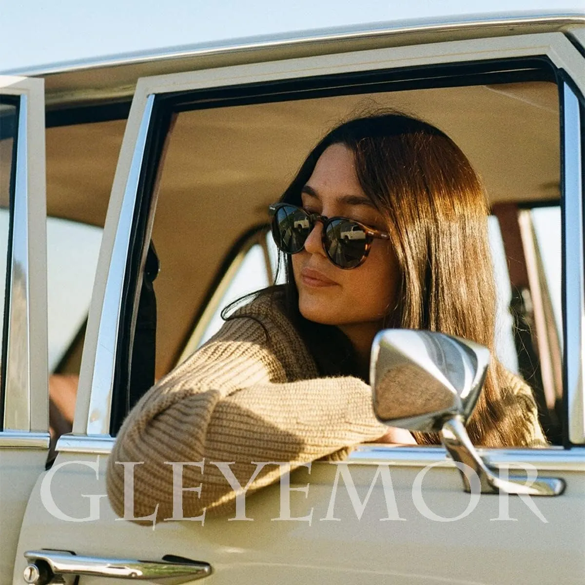 Gleyemor Vintage Polarized Sunglasses for Men Round Sunglasses UV400 Protection Retro Hand-crafted Acetate Frame