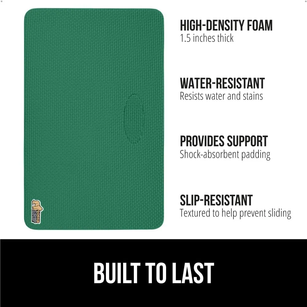 GORILLA GRIP Extra Thick Patent Pending Garden Kneeling Pad, Supportive Soft Foam Knee Cushioning for Gardening, Water Resistant Construction, Bathing Baby, Workout Supplies, Lightweight