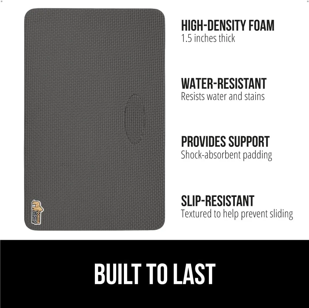 GORILLA GRIP Extra Thick Patent Pending Garden Kneeling Pad, Supportive Soft Foam Knee Cushioning for Gardening, Water Resistant Construction, Bathing Baby, Workout Supplies, Lightweight