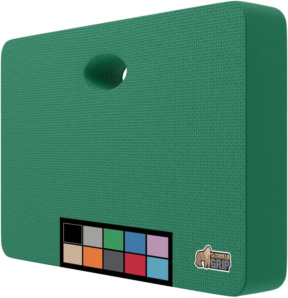 GORILLA GRIP Extra Thick Patent Pending Garden Kneeling Pad, Supportive Soft Foam Knee Cushioning for Gardening, Water Resistant Construction, Bathing Baby, Workout Supplies, Lightweight