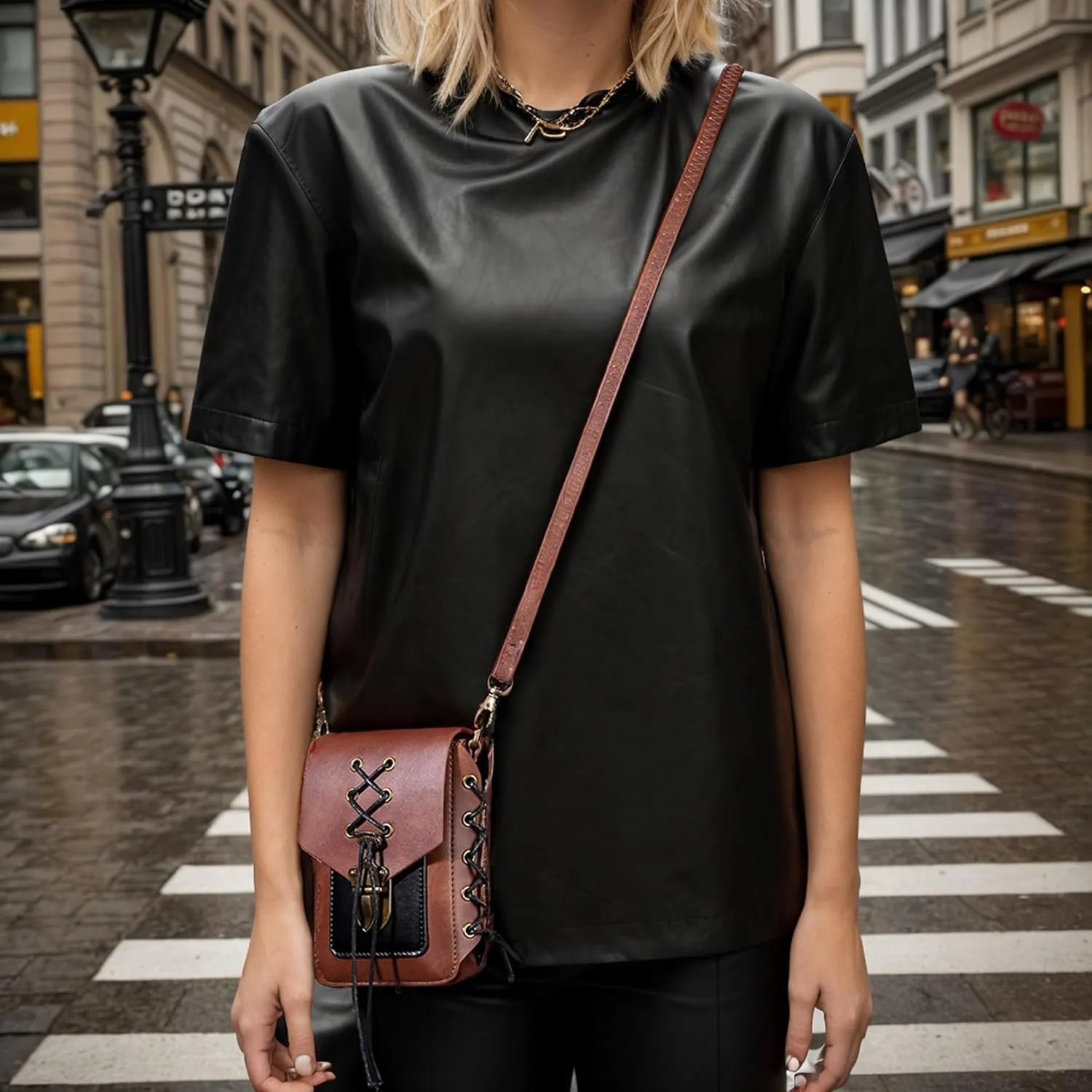 Gothic Owl Crossbody Bag Renaissance Accessories Shoulder Bag Steampunk Belt Pouch Women Cute Cell Phone Novelty Purse