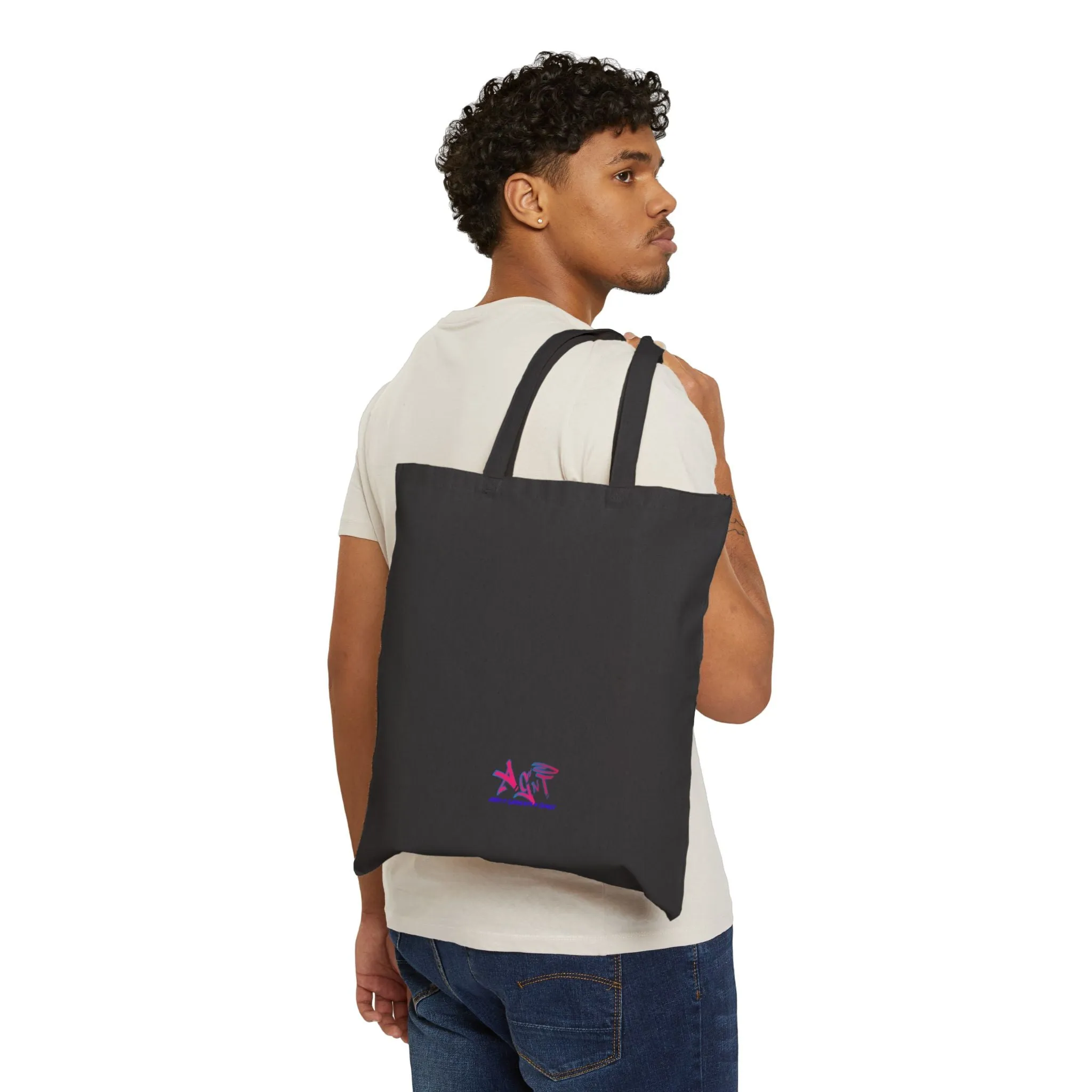 Grace tote dark Cotton Canvas Tote Bag