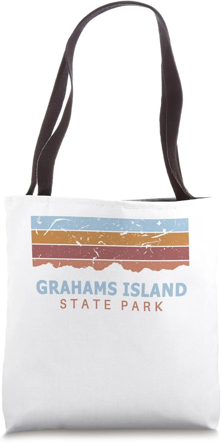 Grahams Island State Park North Dakota Retro Cool Tote Bag
