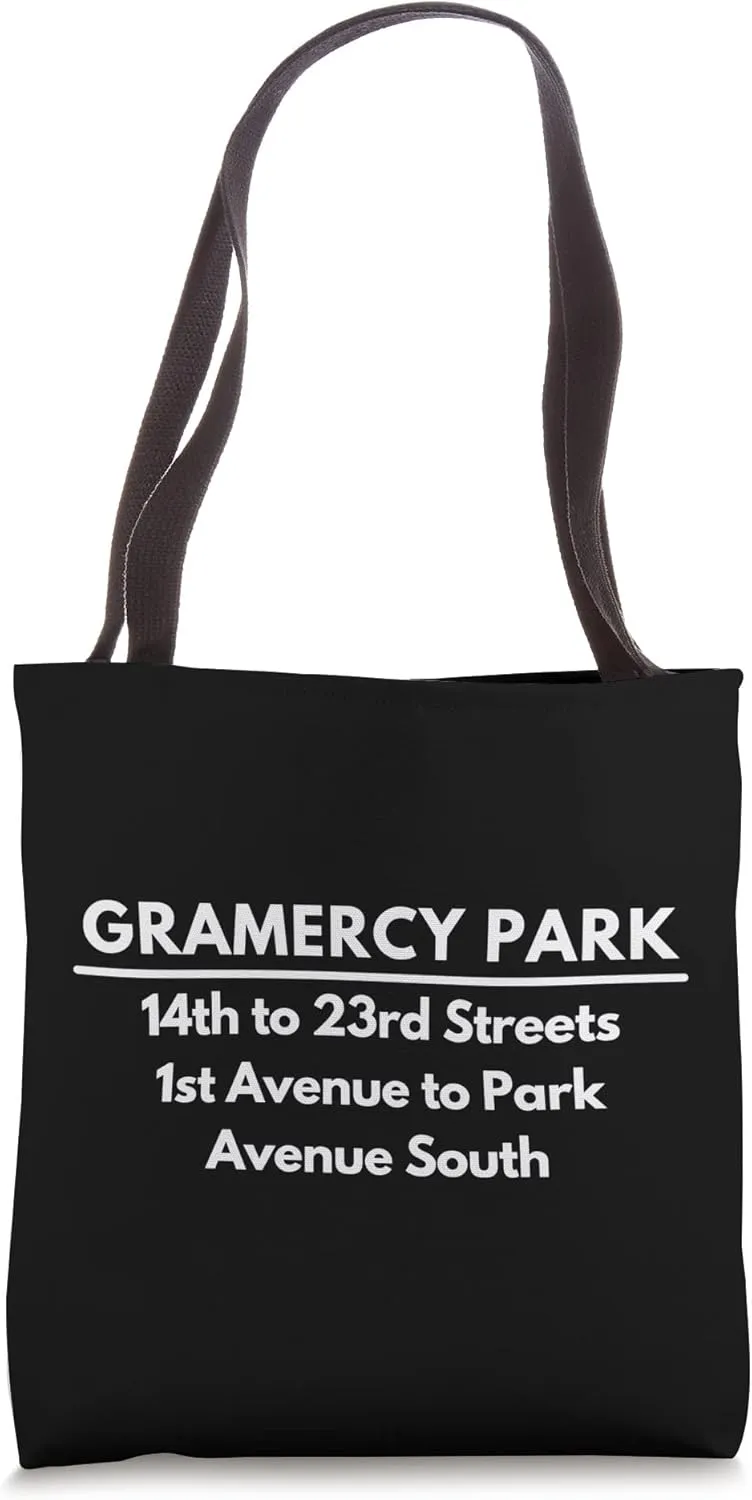 Gramercy Park New York Neighborhood Boundaries Tote Bag