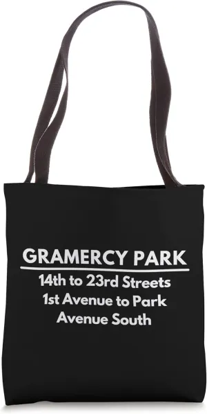 Gramercy Park New York Neighborhood Boundaries Tote Bag